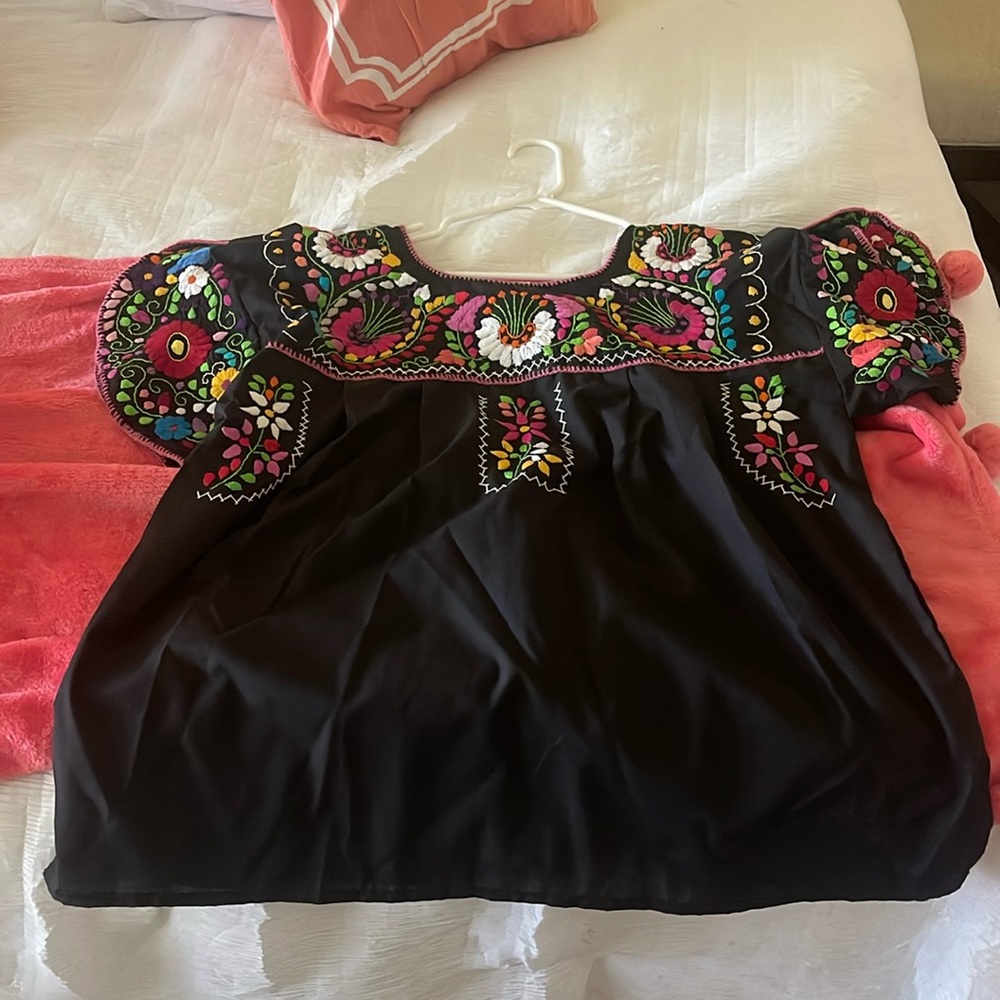 Festive black blouse size Large